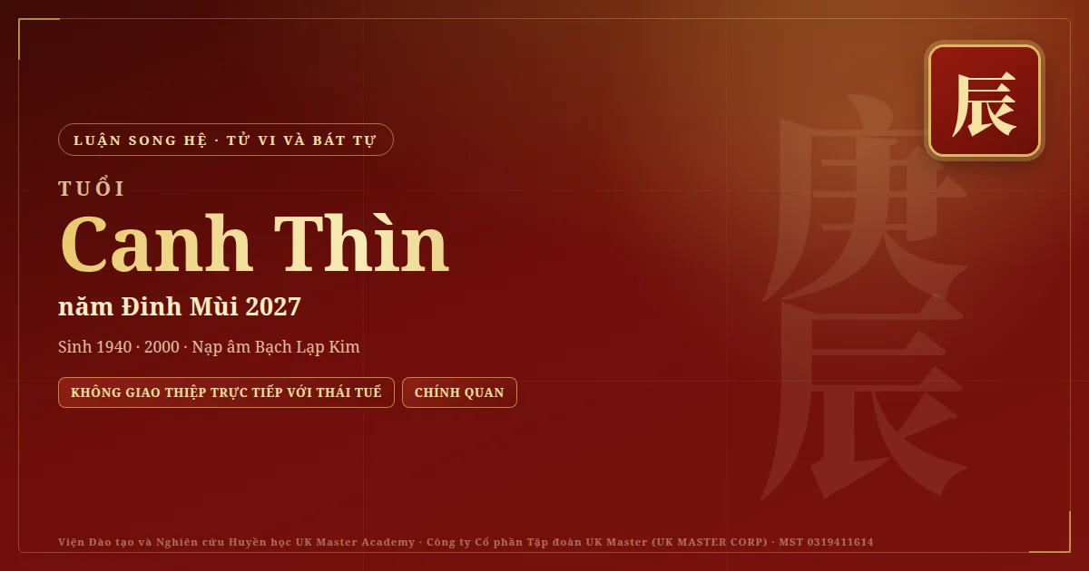 Tử Vi và Bát Tự tuổi Canh Thìn năm 2027