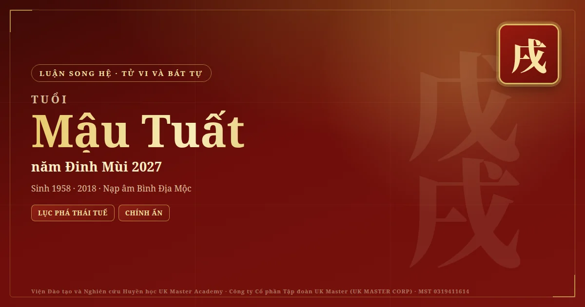 Tử Vi và Bát Tự tuổi Mậu Tuất năm 2027