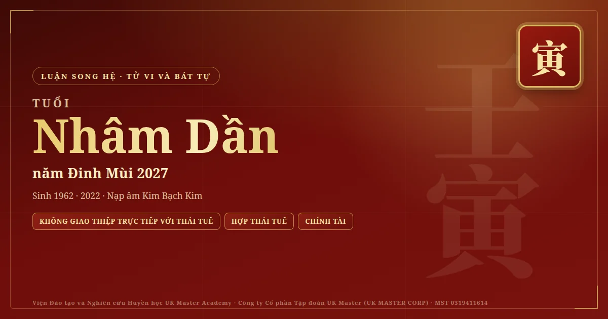 Tử Vi và Bát Tự tuổi Nhâm Dần năm 2027