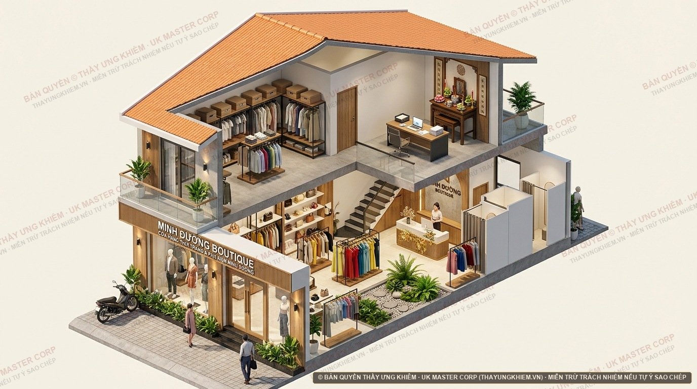 Cửa hàng thời trang Cà Mau 6x16m