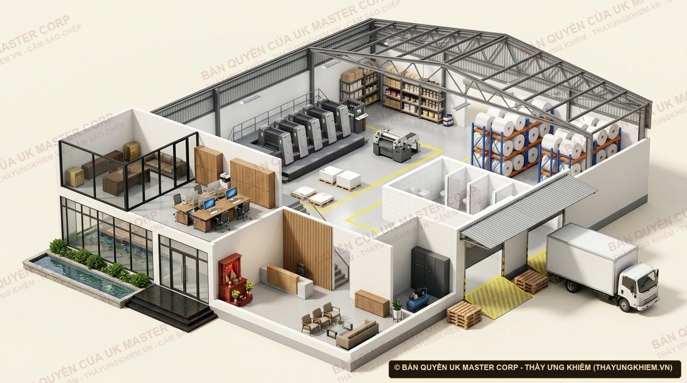 Nhà xưởng in ấn Quận Bình Tân 16x28m