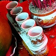 Five Pure Water Cups in Cross Formation