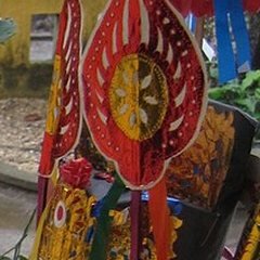 Bộ áo gấm lụa Mừng Thọ và khăn xếp trang trọng cho Ông Bà